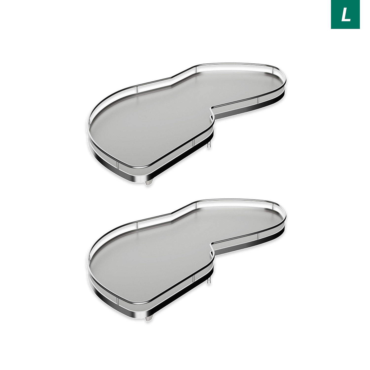 Комплект полок левый Леманс 450 мм Арена КЛАССИК (2 полки + рычаги) ХРОМ